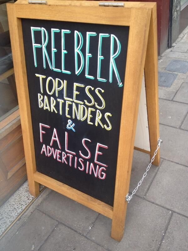 Free beer, topless bartenders & false advertising