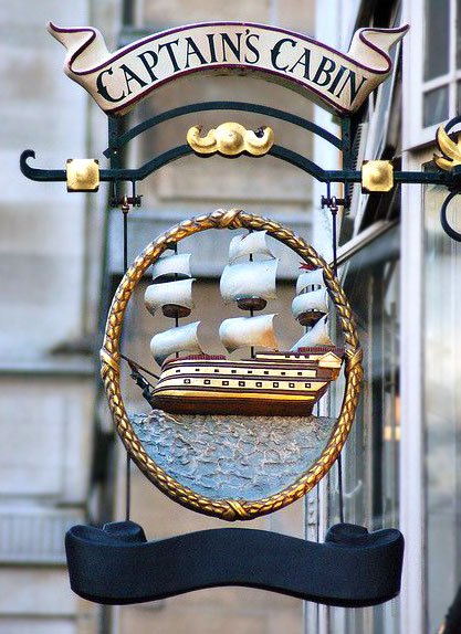 Captains Cabin Pub-Sign, London