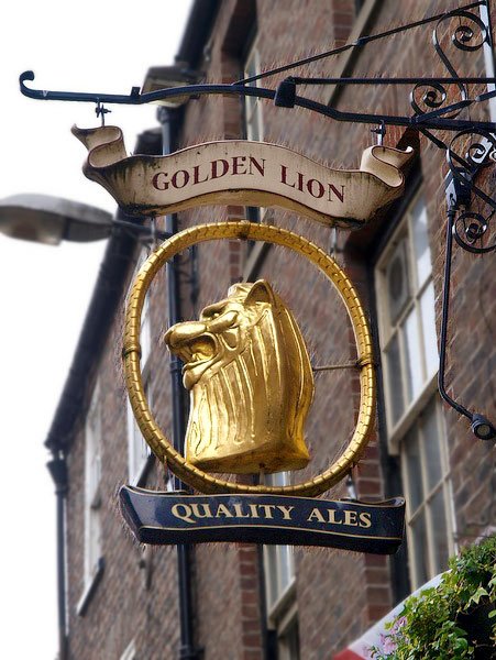 The Golden Lion Sign, York