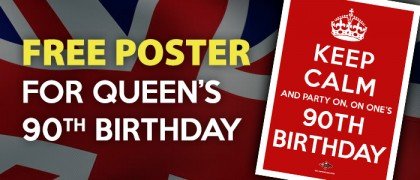 Free Queens 90th Birthday Poster