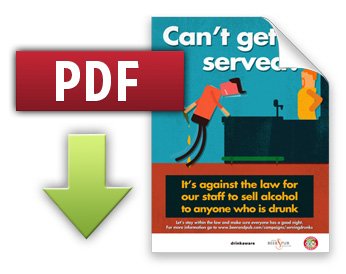 Can't Get Served? Free Pub Poster